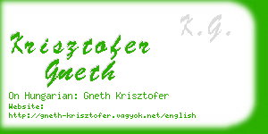 krisztofer gneth business card